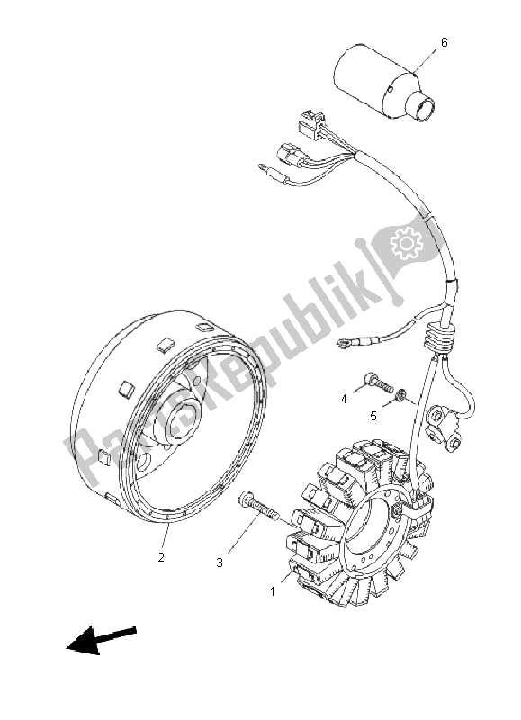 Alle onderdelen voor de Generator van de Yamaha MT 03 660 2011