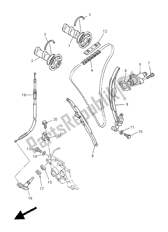 Wszystkie części do Wa? Korbowy I ? A? Cuch Yamaha WR 400F 2000