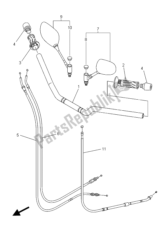 Wszystkie części do Uchwyt Kierownicy I Kabel Yamaha XJ6N 600 2015