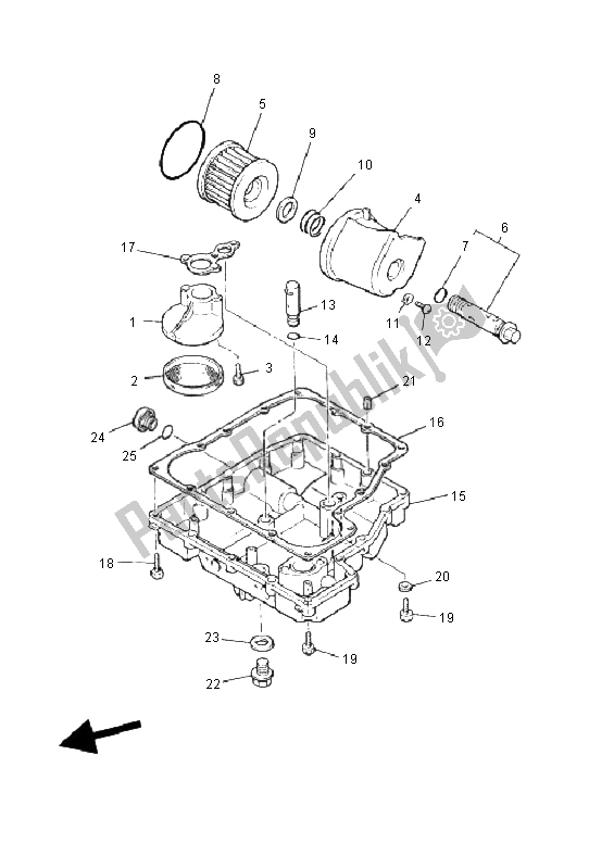 Tutte le parti per il Filtro Olio del Yamaha XJR 1300 2008