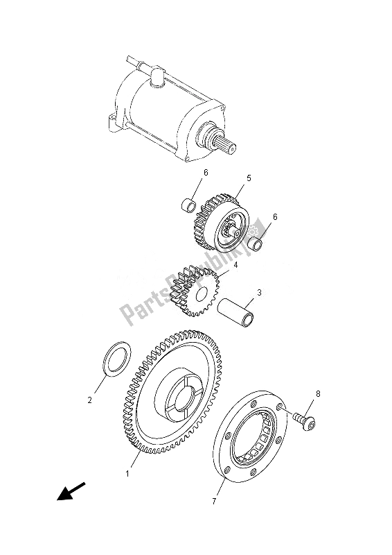 Tutte le parti per il Frizione Di Avviamento del Yamaha YFM 700 GPD Grizzly 4X4 2013