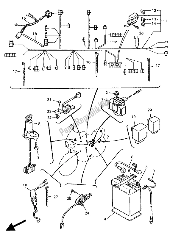 Toutes les pièces pour le électrique 2 du Yamaha FZR 1000 1994