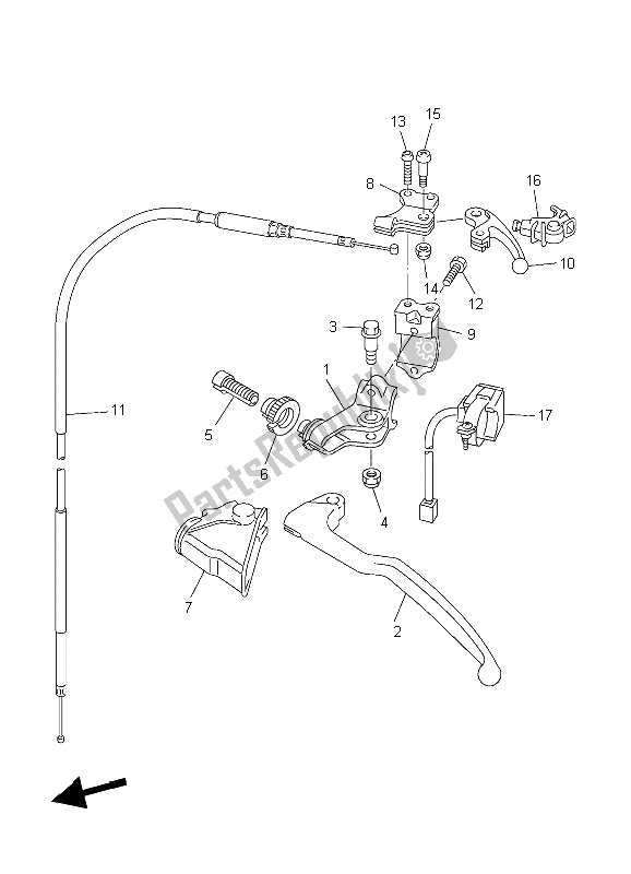 Toutes les pièces pour le Interrupteur Et Levier De Poignée du Yamaha YZ 250F 2006