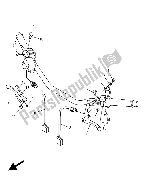 Wszystkie części do Klamka, Prze?? Cznik I D? Wignia Yamaha TDR 125 1997