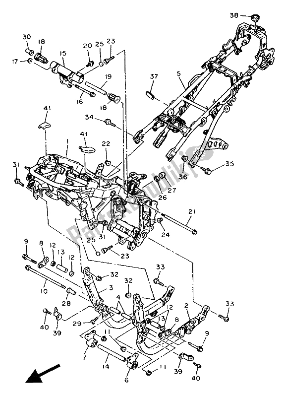 Tutte le parti per il Telaio del Yamaha FJ 1200A 1991