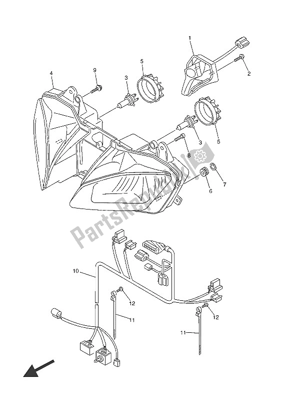 Tutte le parti per il Faro del Yamaha YZF R6 600 2016