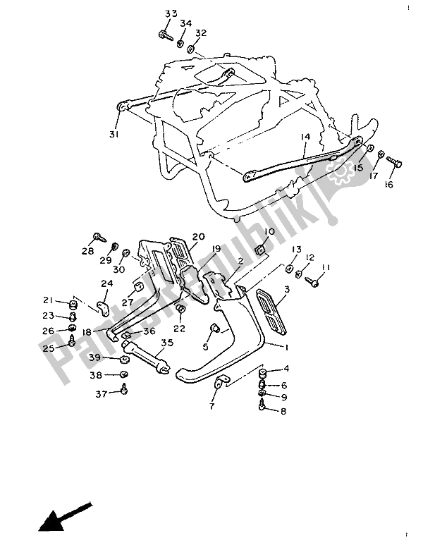 All parts for the Cowling 3 of the Yamaha XVZ 12 TD Venture Royal 1300 1988