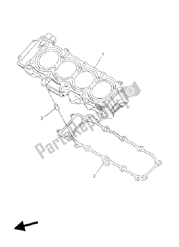 All parts for the Cylinder of the Yamaha FZ8 N 800 2011