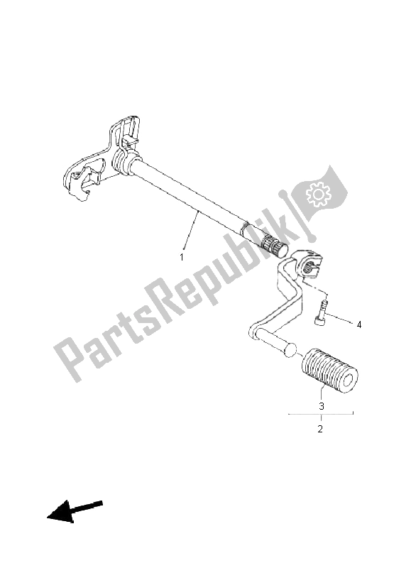 Todas las partes para Eje De Cambio de Yamaha MT 03 660 2011