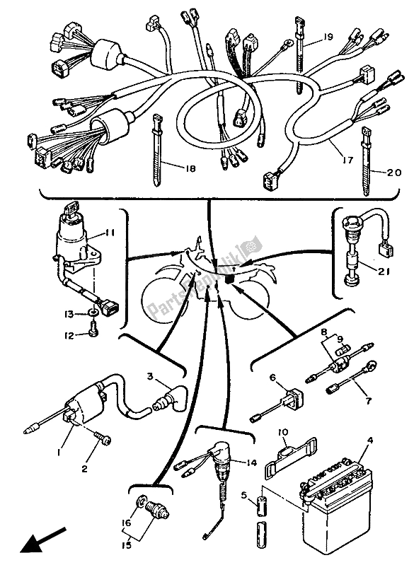 Tutte le parti per il Elettrico 1 del Yamaha DT 125 LC 1986