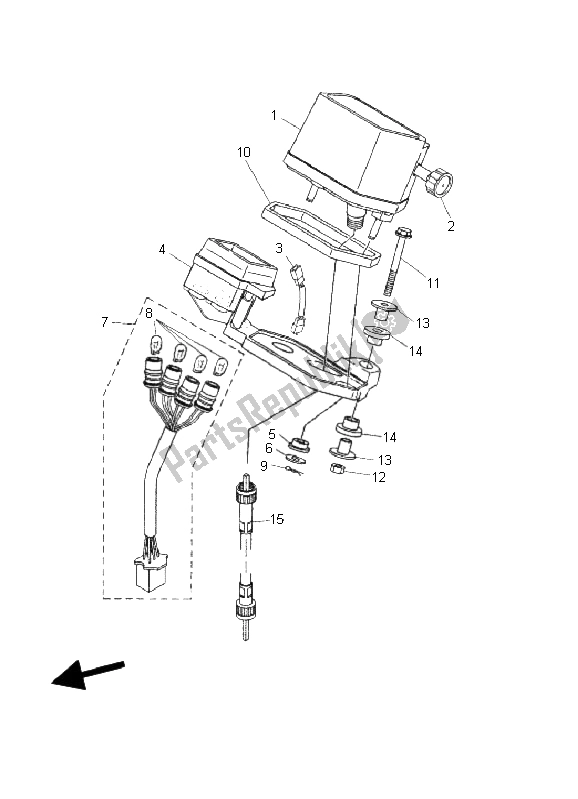 All parts for the Meter of the Yamaha DT 125 RE 2006