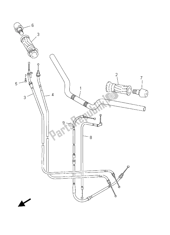 All parts for the Steering Handel & Cable of the Yamaha FZS 1000 S Fazer 2003