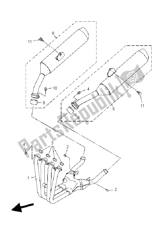 Todas las partes para Cansada de Yamaha FJR 1300A 2007