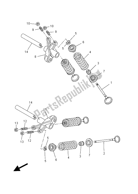 Todas las partes para Válvula de Yamaha YZF R 125A 2015