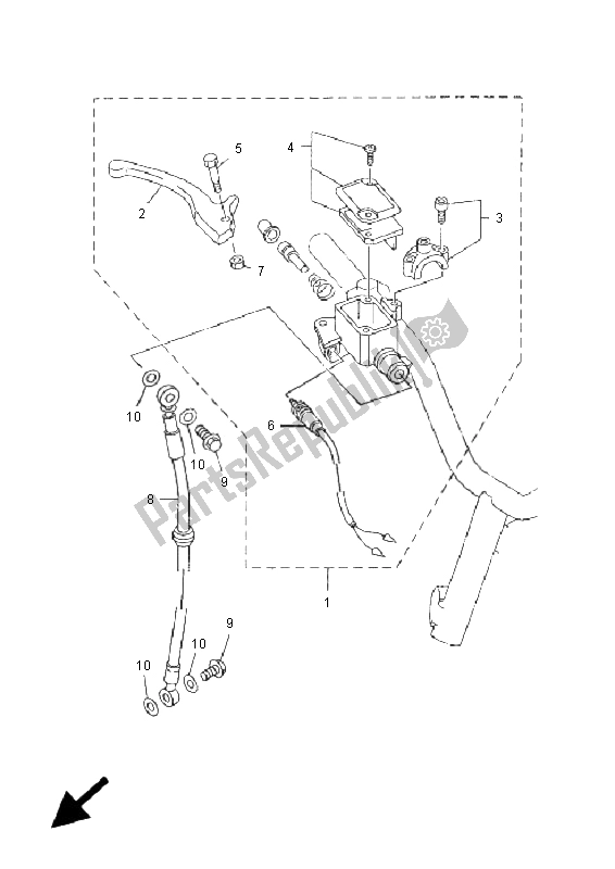 Todas las partes para Cilindro Maestro Delantero de Yamaha YN 50R Neos 2009