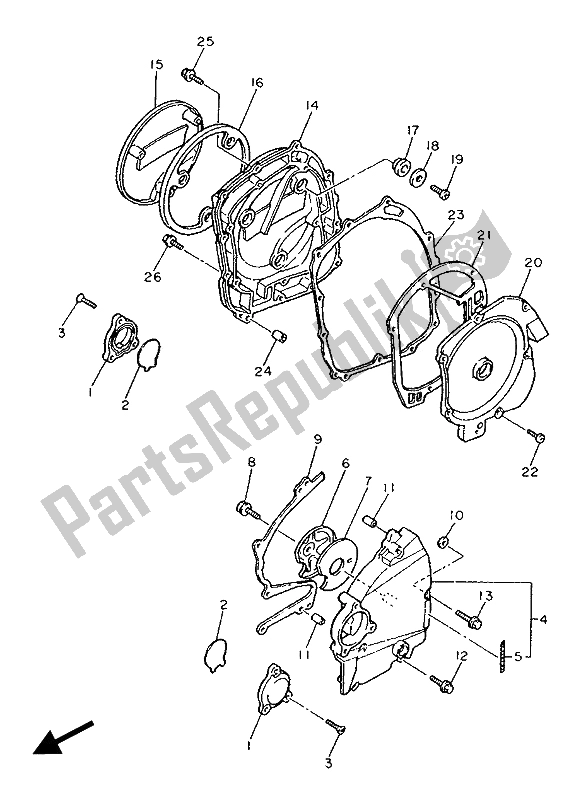 Todas las partes para Tapa Del Cárter 1 de Yamaha FZ 750 Genesis 1989