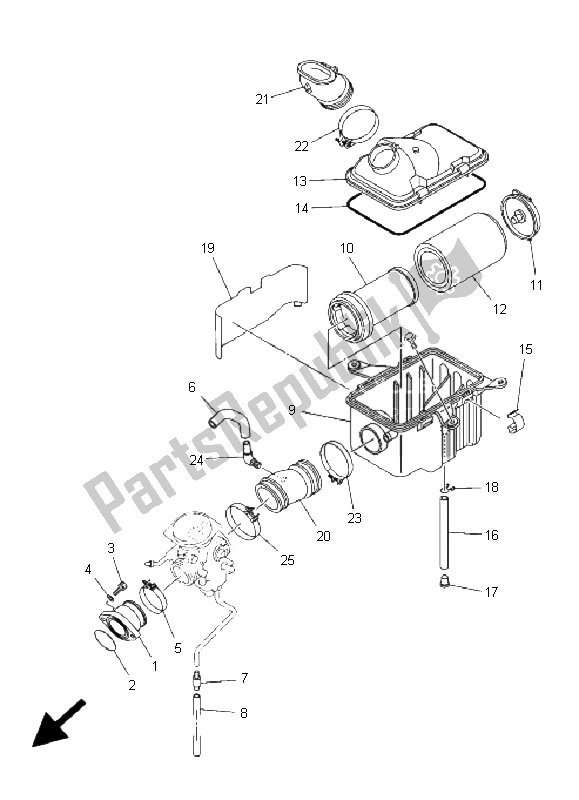 Tutte le parti per il Presa del Yamaha YFM 450F Grizzly 4X4 2009