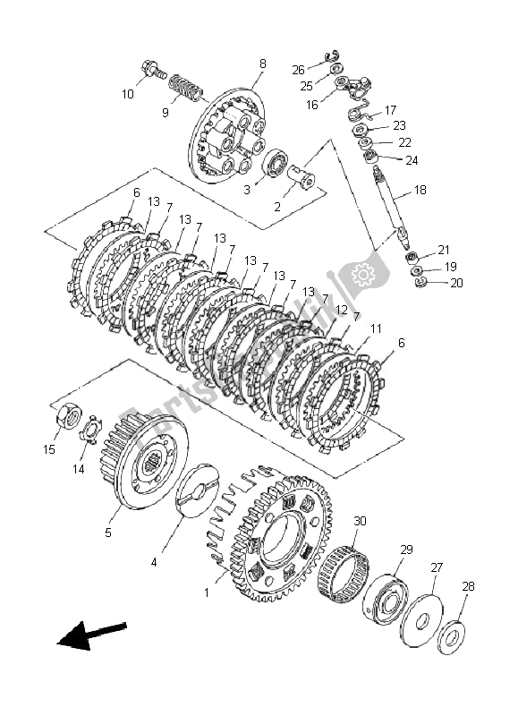 Toutes les pièces pour le Embrayage du Yamaha TDM 900A 2010