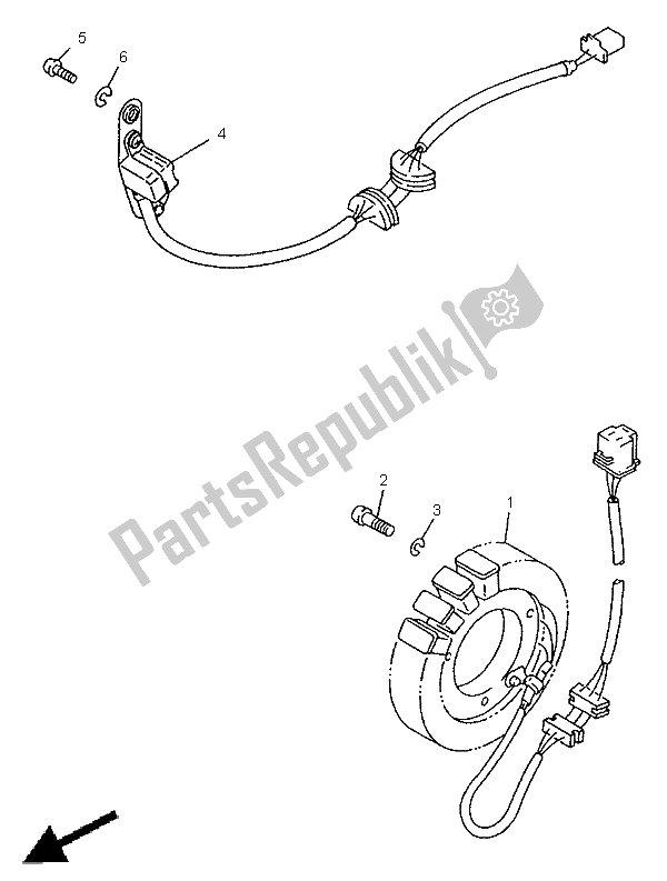 All parts for the Generator of the Yamaha XVS 650A Dragstar Classic 1998