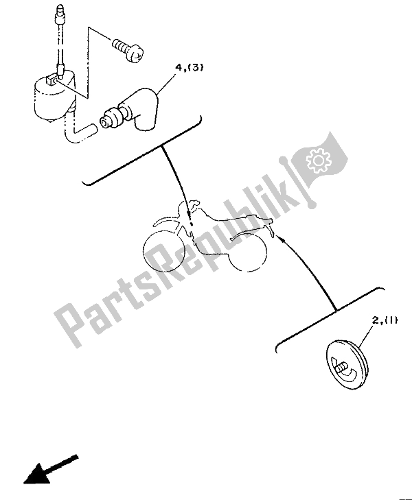 Tutte le parti per il Alternato (elettrico) (per No-se) del Yamaha XT 350 1991