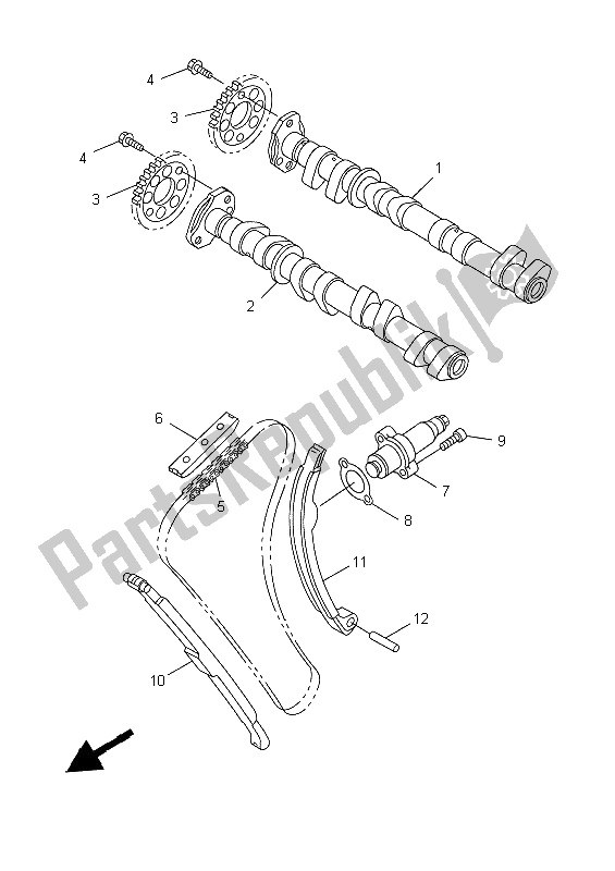 Todas las partes para árbol De Levas Y Cadena de Yamaha YZF R6 600 1999