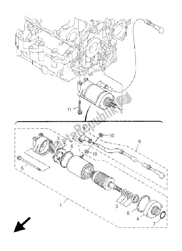 Tutte le parti per il Motore Di Avviamento del Yamaha TDM 900 2005