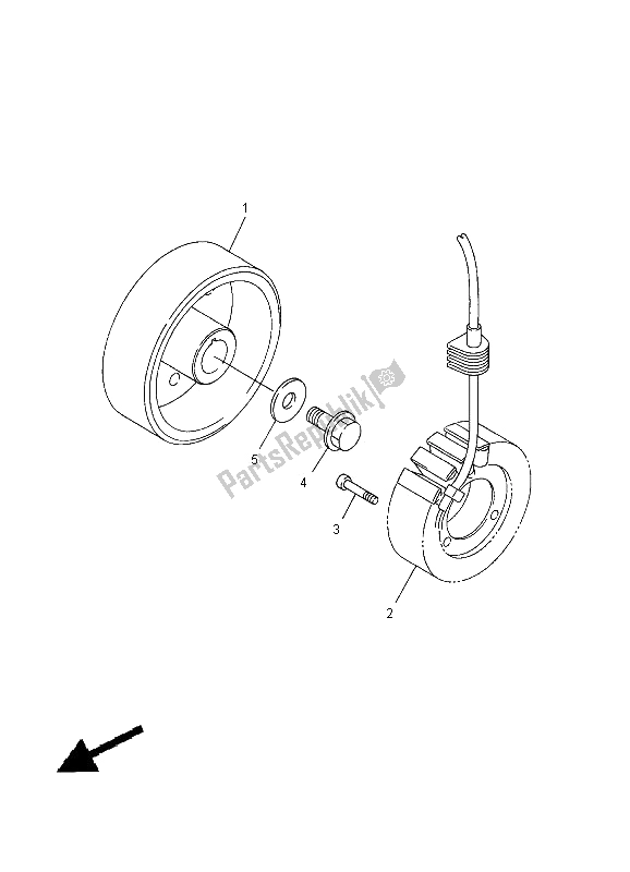 All parts for the Generator of the Yamaha YZF R6 600 2000