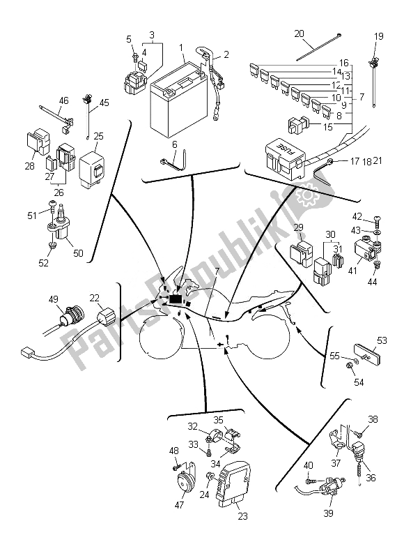 All parts for the Electrical 2 of the Yamaha FJR 1300A 2014