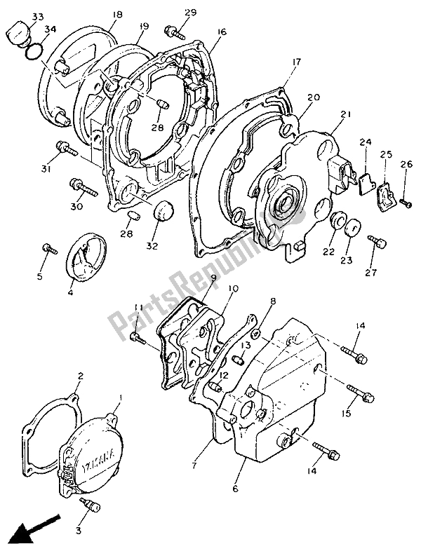 Todas las partes para Tapa Del Cárter 1 de Yamaha FJ 1200 1991