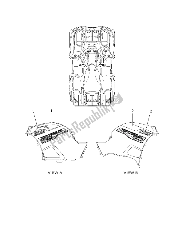 All parts for the Graphics of the Yamaha YFM 700 FWA Grizzly 4X4 2014