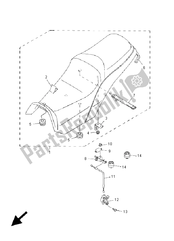 All parts for the Seat of the Yamaha FZS 1000 Fazer 2001