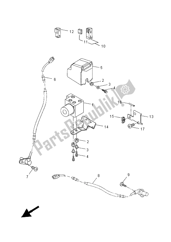 Tutte le parti per il Elettrico 3 del Yamaha YP 125 RA MBL2 2015