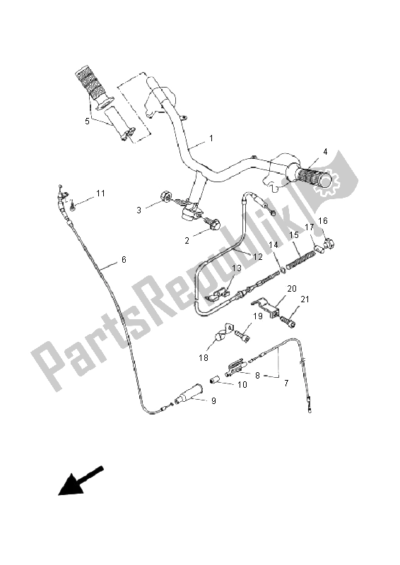 Wszystkie części do Uchwyt Kierownicy I Kabel Yamaha CW 50 2008