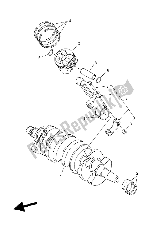 Tutte le parti per il Albero Motore E Pistone del Yamaha FZ6 S 600 2004