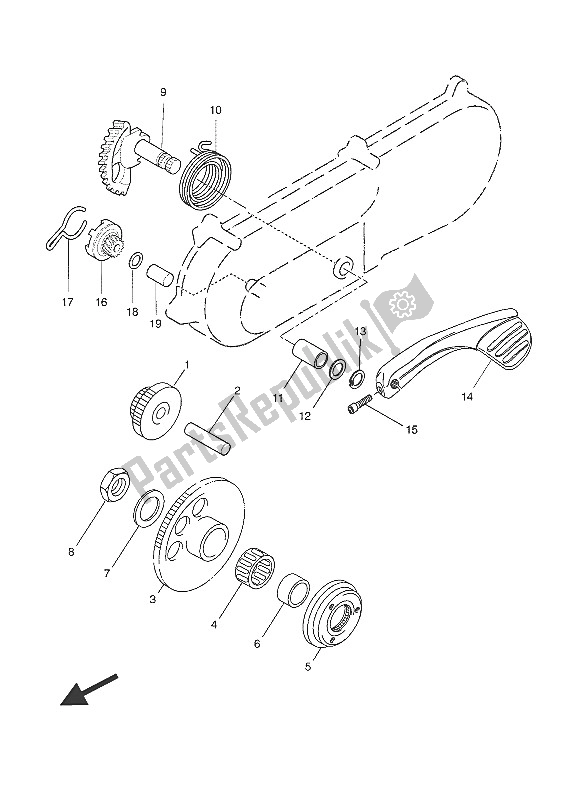 Tutte le parti per il Antipasto del Yamaha NS 50F 2016