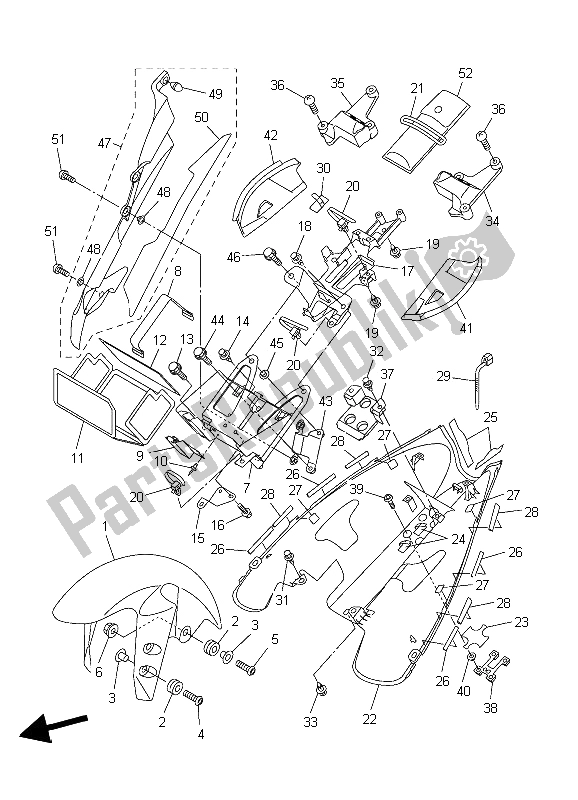 Tutte le parti per il Parafango del Yamaha YZF R1 1000 2006