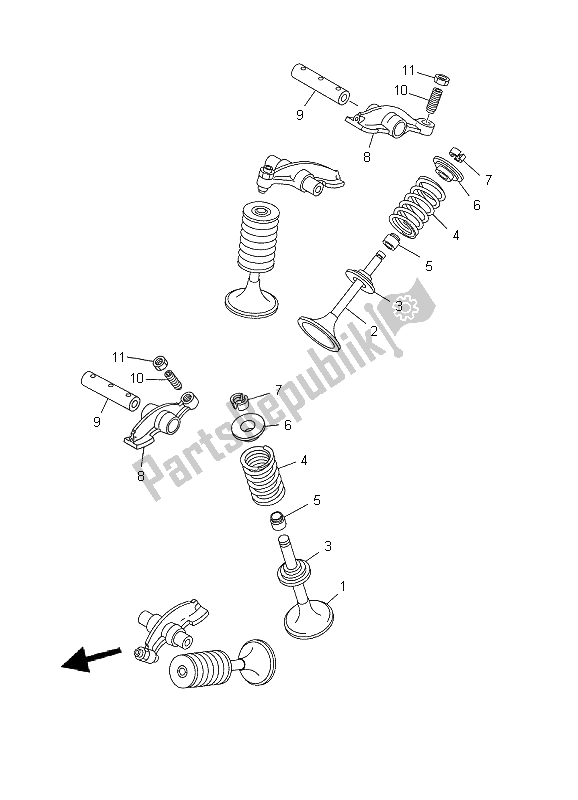 Wszystkie części do Zawór Yamaha BT 1100 Bulldog 2006