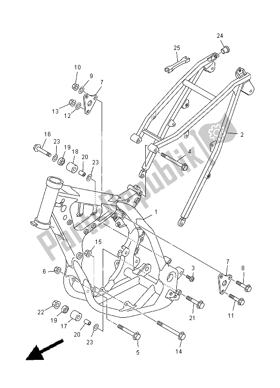 Todas las partes para Marco de Yamaha YZ 250 2000