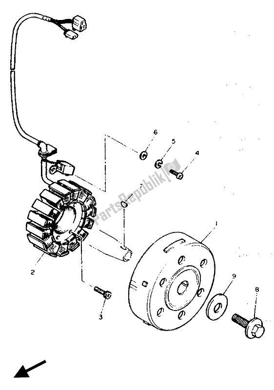 Tutte le parti per il Generatore del Yamaha FZR 600 Genesis 1990
