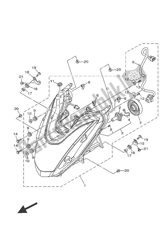 Tutte le parti per il Faro del Yamaha MW 125 2016