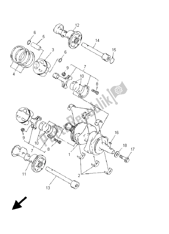 Todas las partes para Cigüeñal Y Pistón de Yamaha TDM 850 2000