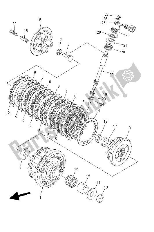 Alle onderdelen voor de Koppeling van de Yamaha FZ6 N 600 2004