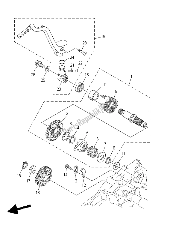 Todas las partes para Inicio de Yamaha YZ 250F 2002