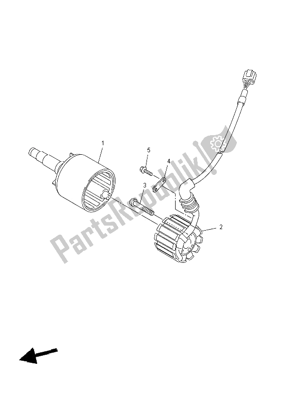 Tutte le parti per il Generatore del Yamaha FZ8 S 800 2012