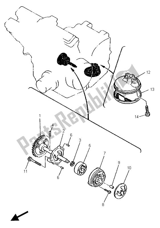 Toutes les pièces pour le La Pompe à Huile du Yamaha YZF 600R Thundercat 1996