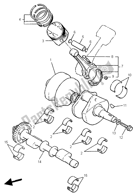 Todas las partes para Cigüeñal Y Pistón de Yamaha V MAX 12 1200 1997