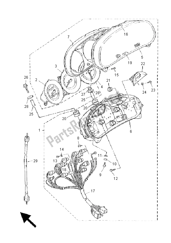 Tutte le parti per il Metro del Yamaha XJ 900S Diversion 2001