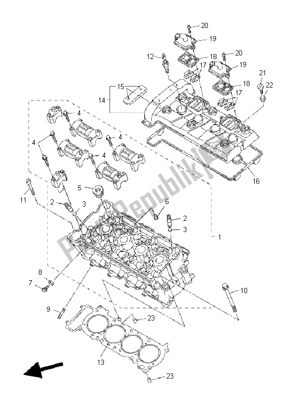 Todas las partes para Cilindro de Yamaha FZ6 Nahg 600 2008