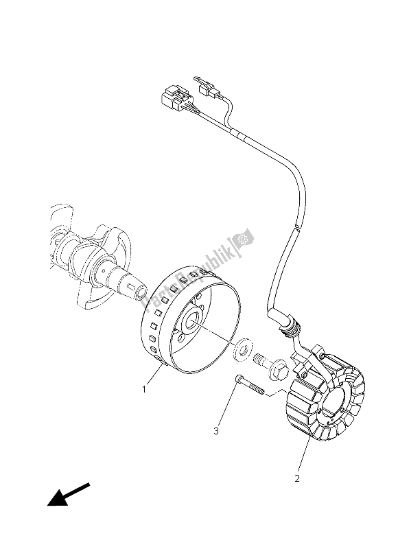 All parts for the Generator of the Yamaha MT 09 Tracer ABS 900 2015