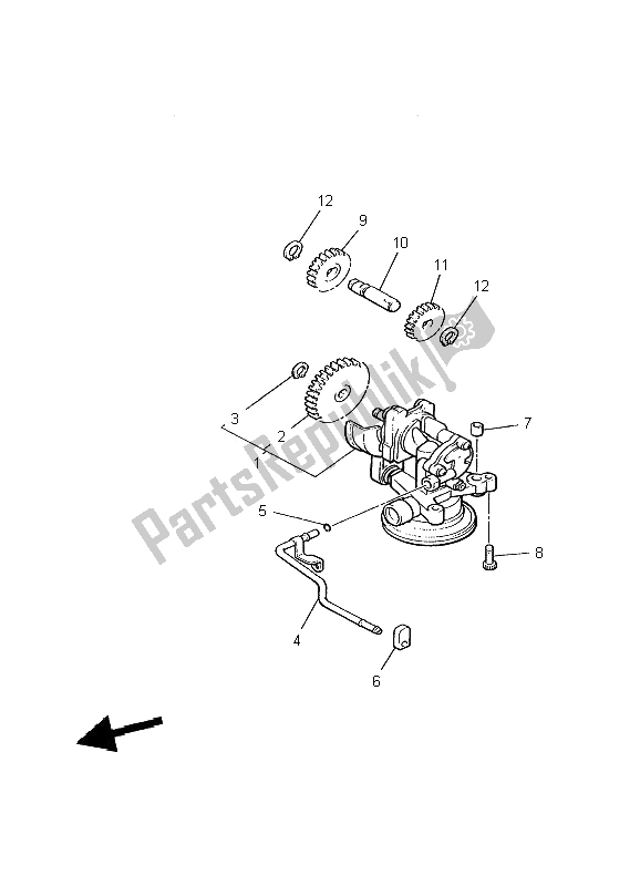 Toutes les pièces pour le La Pompe à Huile du Yamaha V MAX 12 1200 2002